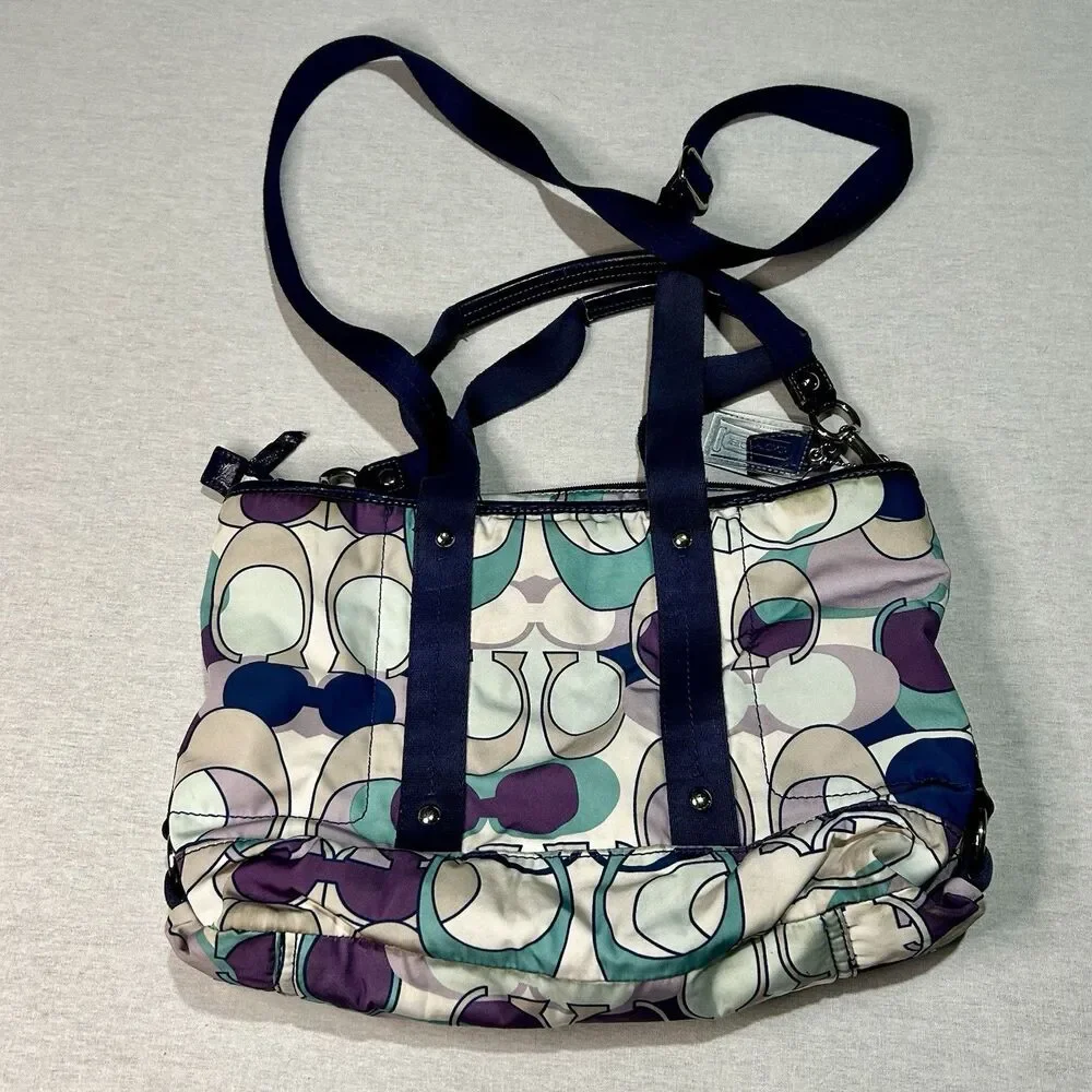 Coach Kyra Scarf Print Bag 2 Hangtags, Adjustable Strap, Pockets, Crossbody